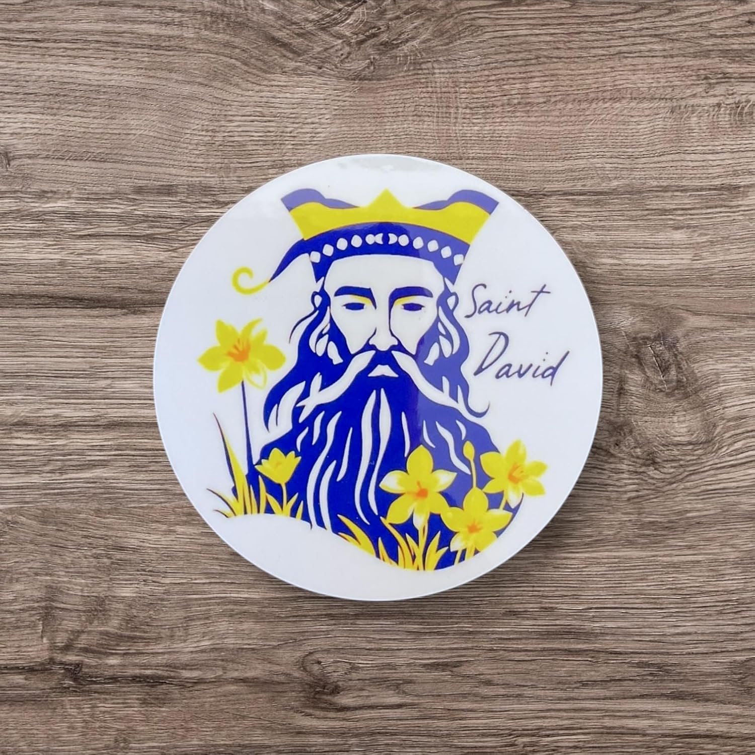 Saint David - Wales In Blue - Coaster