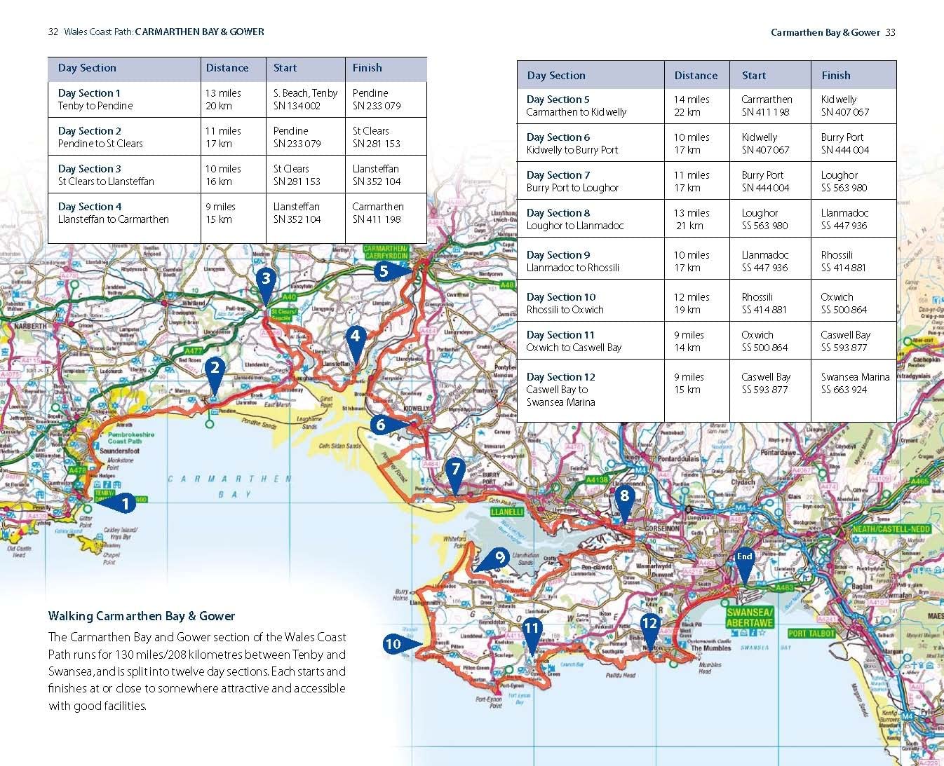 Archebwch - Bae Caerfyrddin a Gŵyr: Dinbych-y-pysgod i Abertawe, Tywysydd Swyddogol - Clawr Caled