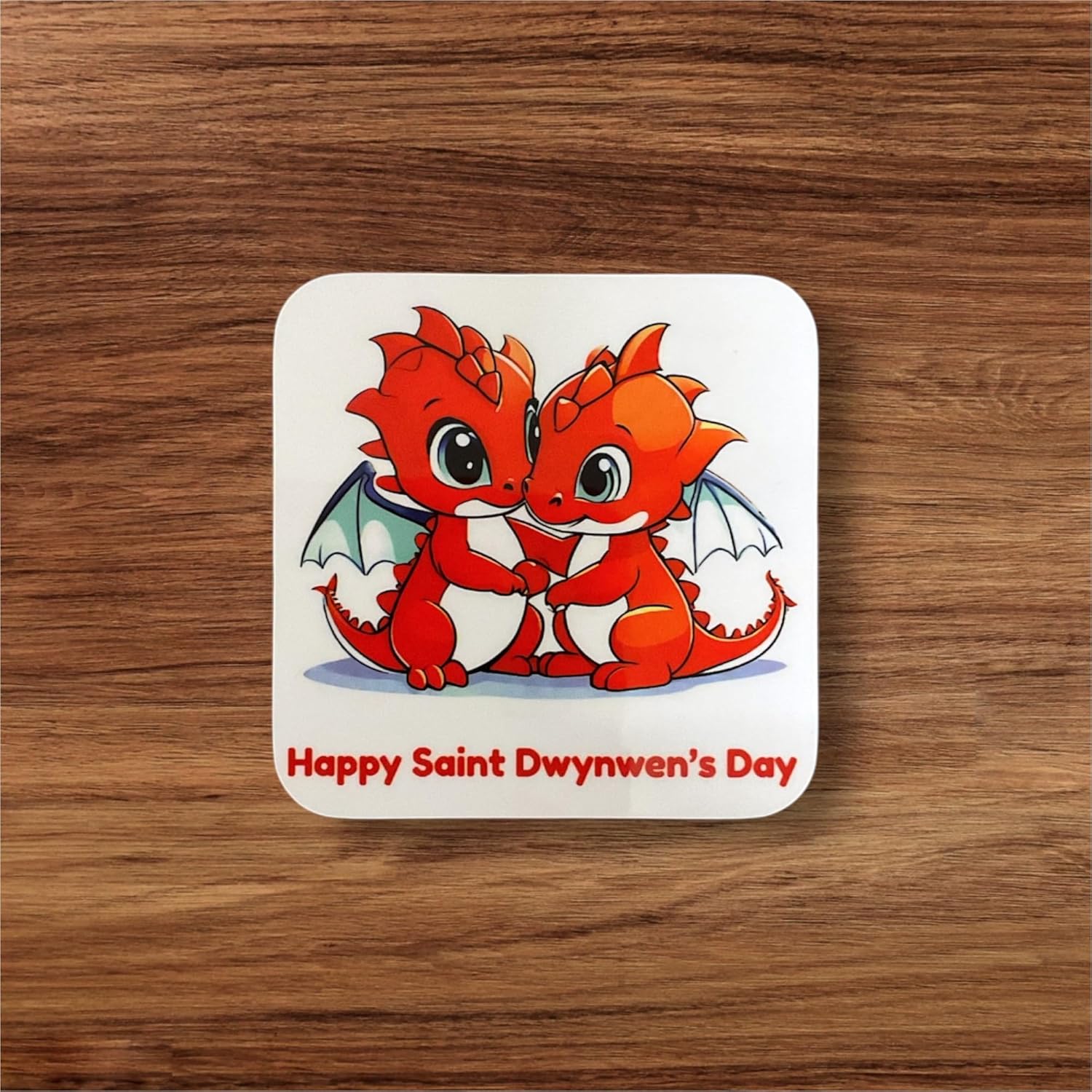 Happy Saint Dwynwen's Day - Cute Couple Coaster