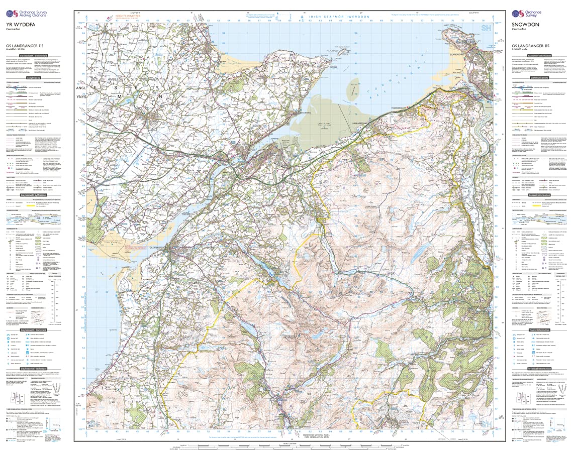 Map - OS Landranger 115 Yr Wyddfa