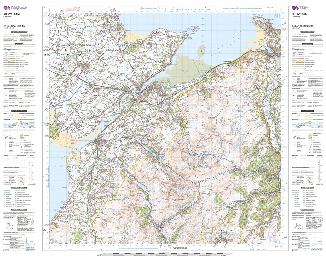 Map - O.S. Landranger 115 Snowdon/Yr Wyddfa