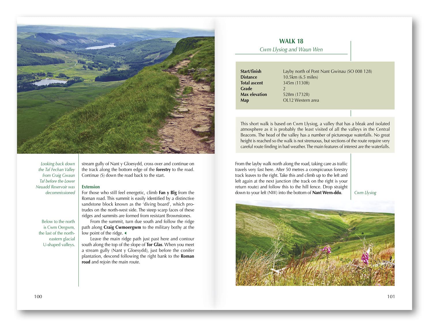 Book - Walking in the Brecon Beacons: 45 Circular Walks in the National - Clawr Meddal