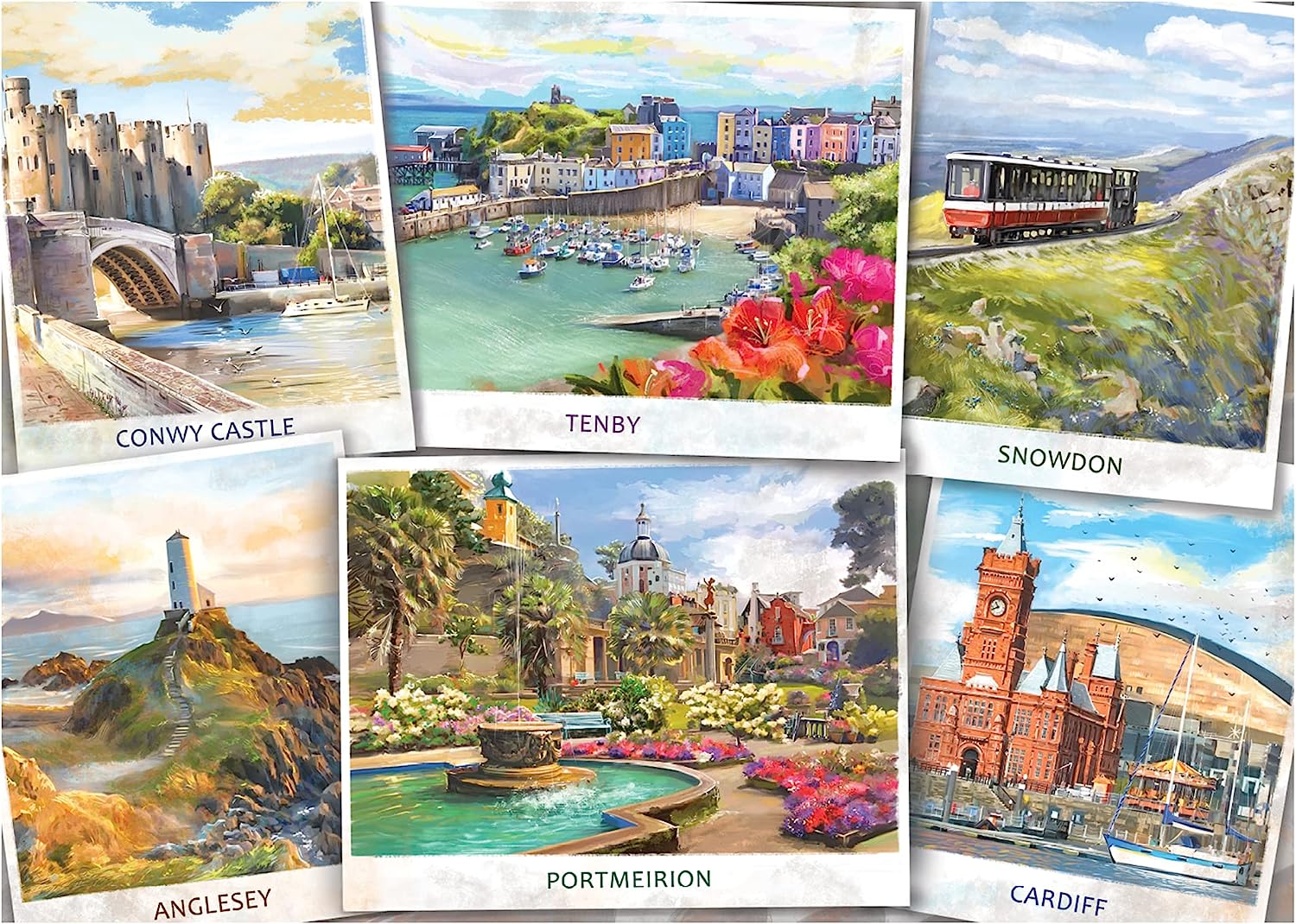 Welcome to Wales Postcards Jigsaw Puzzle - 1000 pieces