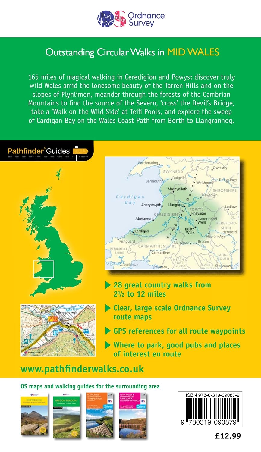 Book - Mid Wales: Outstanding Circular Walks - Paperback