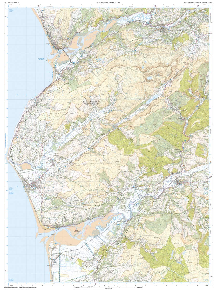 Map - OS Explorer OL 23 Cadair Idris a Llyn Tegid