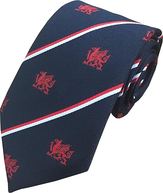 Cymru Wales Navy Welsh Dragon Neck Tie