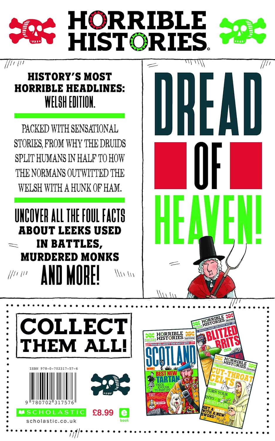 Book - Horrible Histories: Wales (Newspaper Edition) - Clawr Meddal