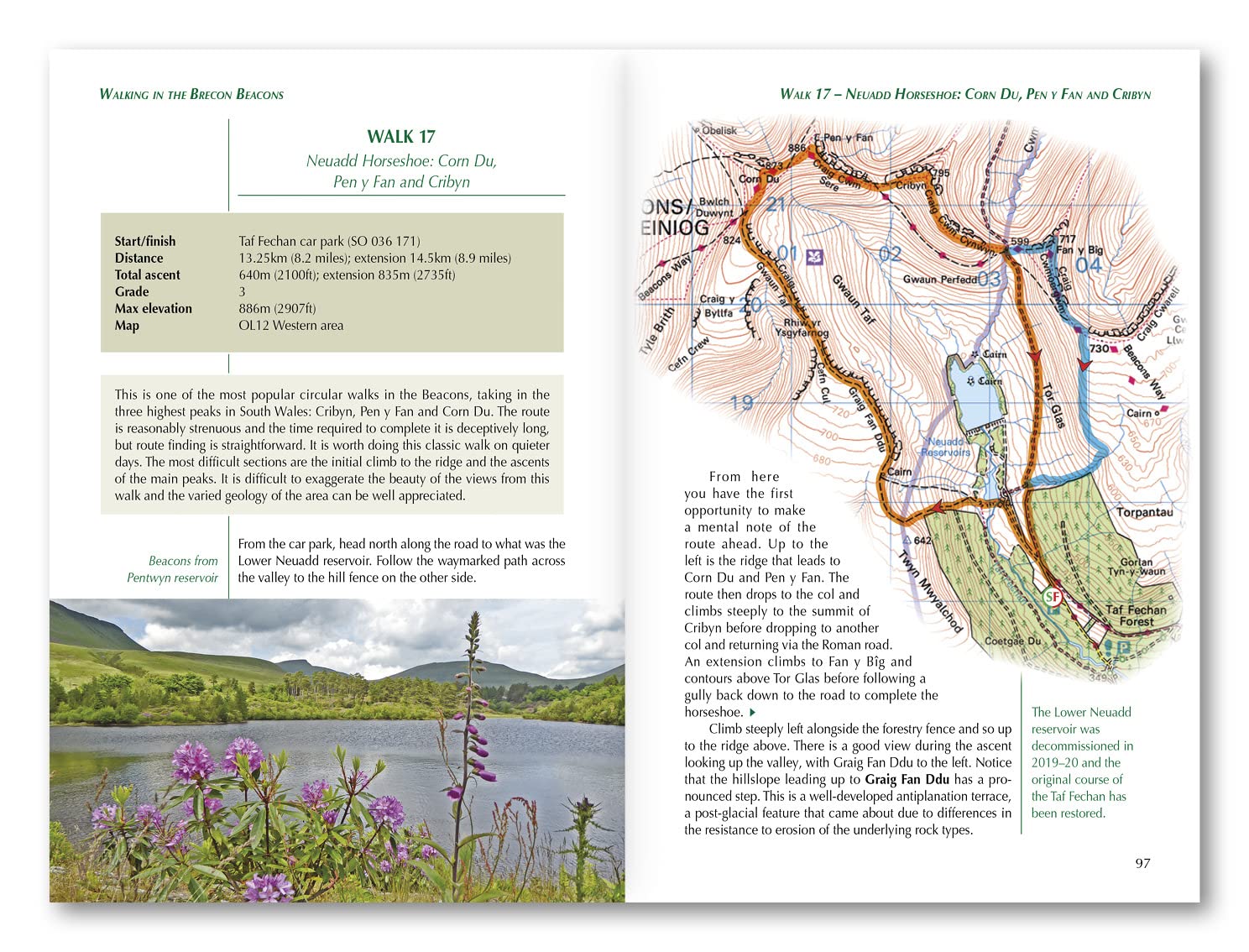 Book - Walking in the Brecon Beacons: 45 Circular Walks in the National - Clawr Meddal