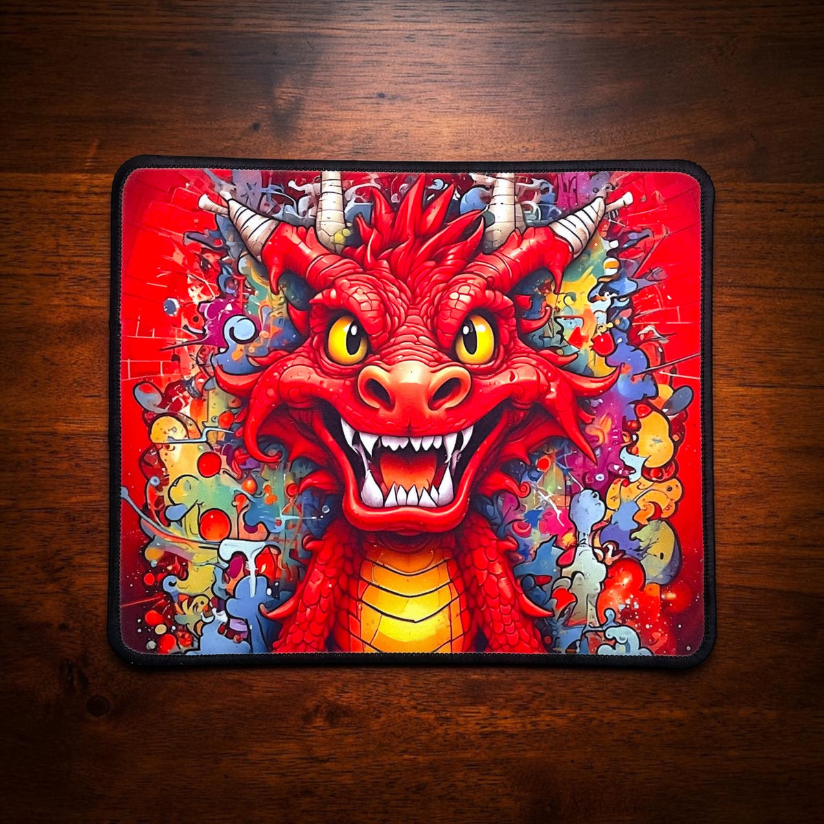 Welsh Dragon Graffiti Mouse Mat