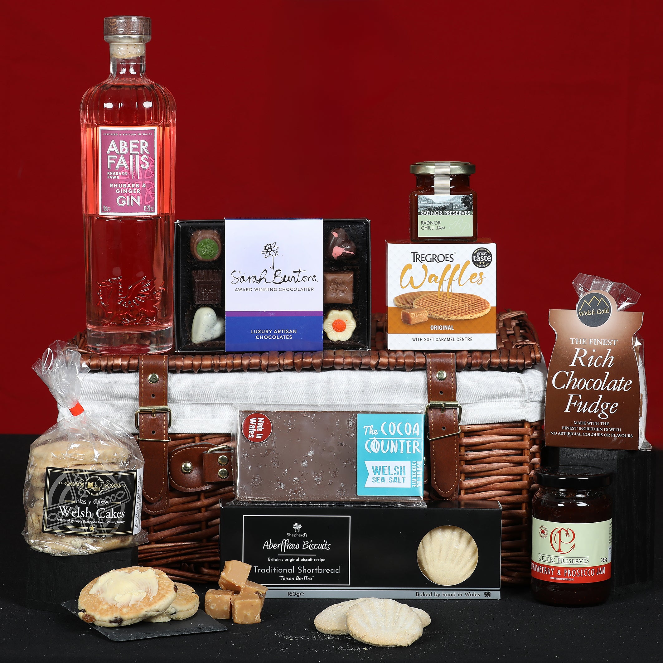 Welsh Hamper - Gin, Chocolate & Treats Hamper Food & Drink Gift Set
