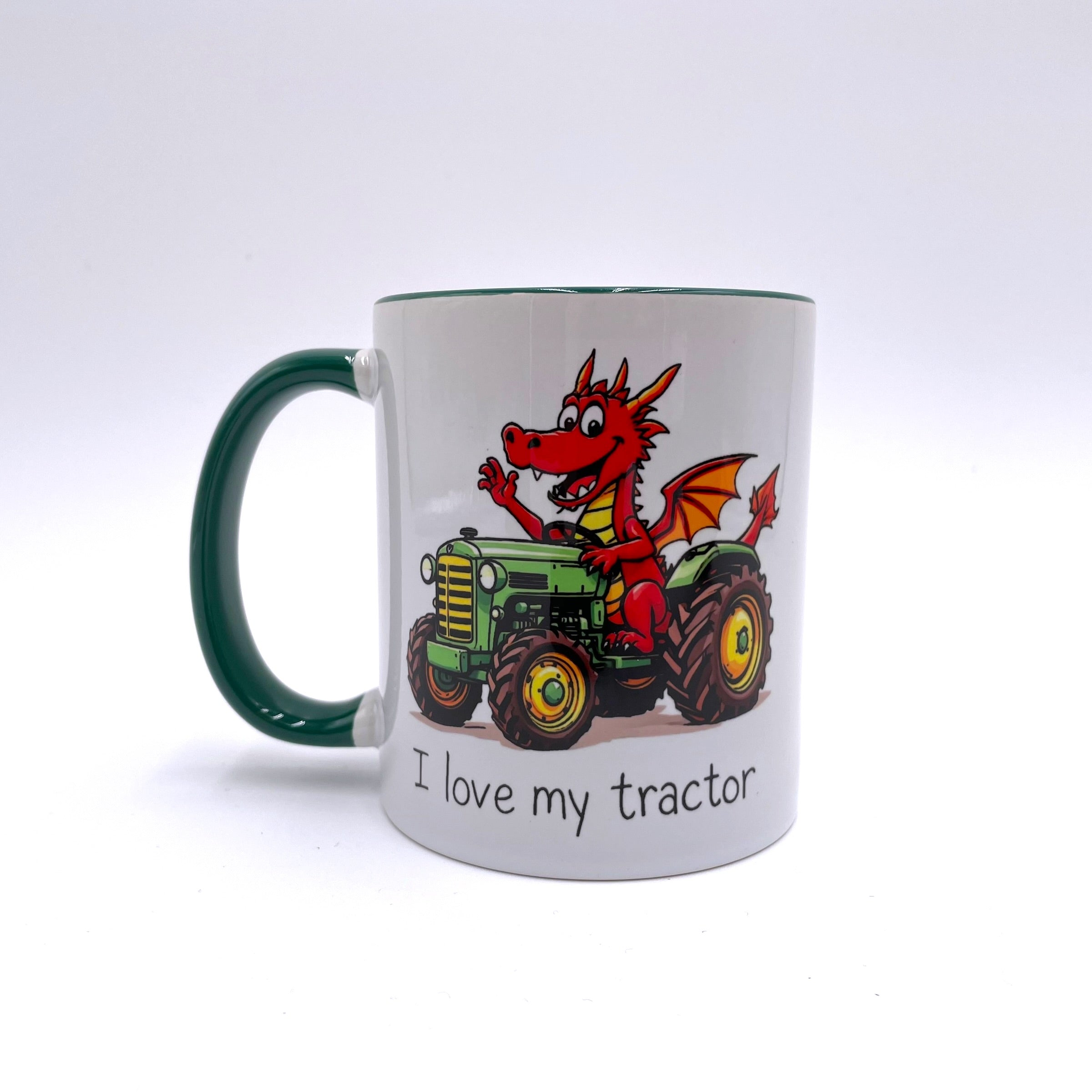 I Love My Tractor - Cute Dragon Mug