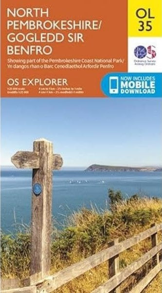 Map - OS North Pembrokeshire/Gogledd Sir Benfro OL 35