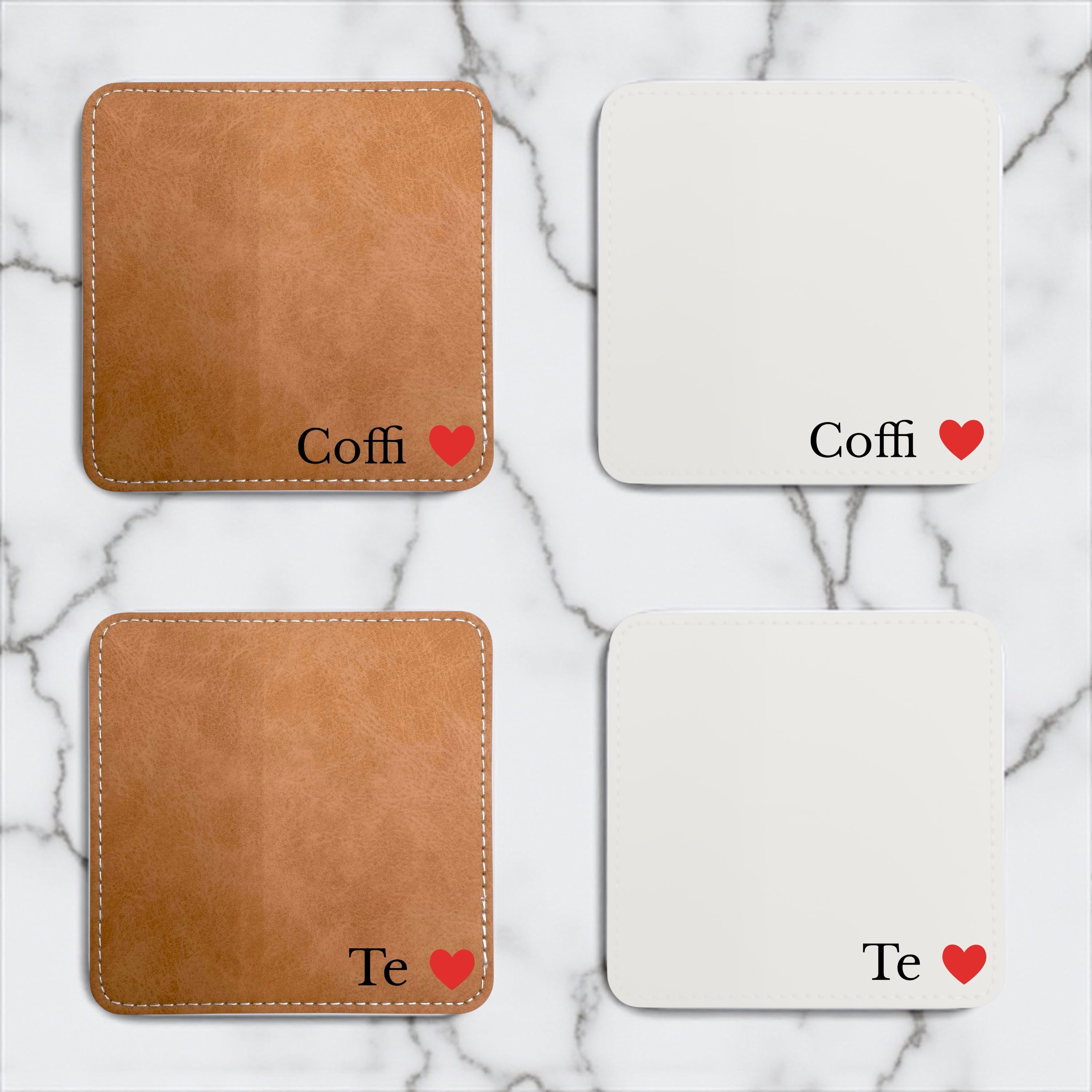 Coffi and Te Coaster Set