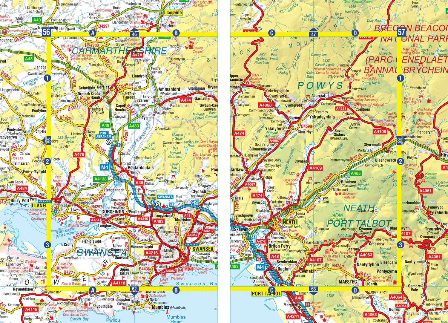 Llyfr - Atlas Ffyrdd AZ Cymru - Clawr Meddal