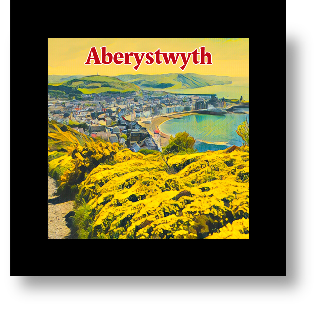 Vintage Travel – Aberystwyth Glass Coaster