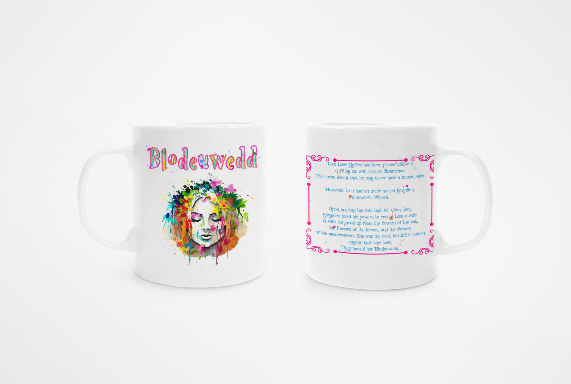 Welsh Legends - Blodeuwedd Water Colour Mug