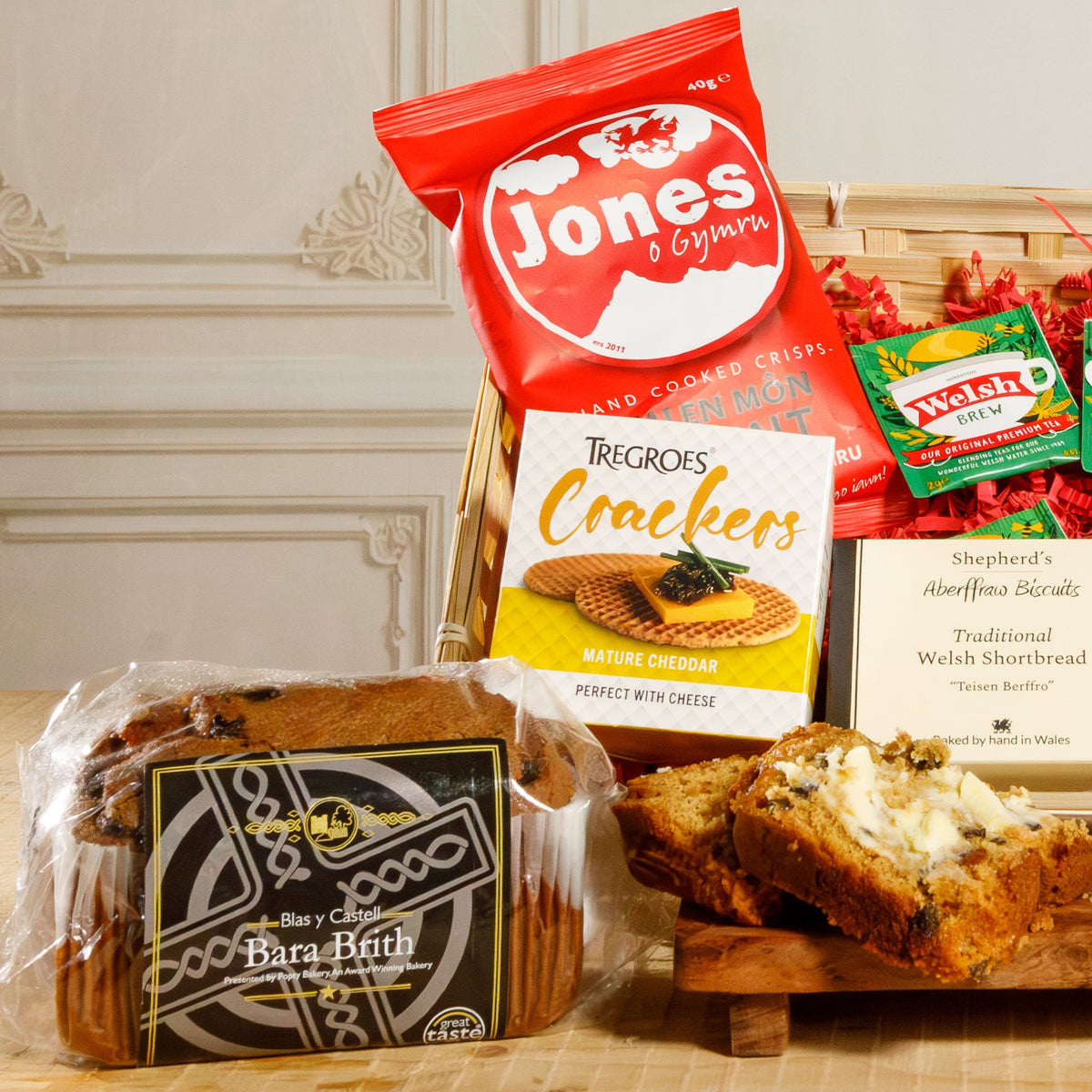 Welsh Hamper - Bara Brith, Biscuit and Tea Gift Set Food & Drink Gift Set