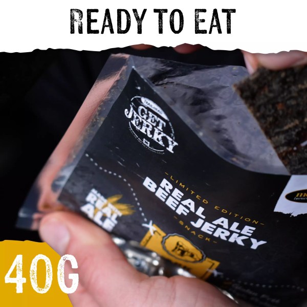 Trailhead Get Jerky Dark Secret Real Ale Beef Jerky - 40g