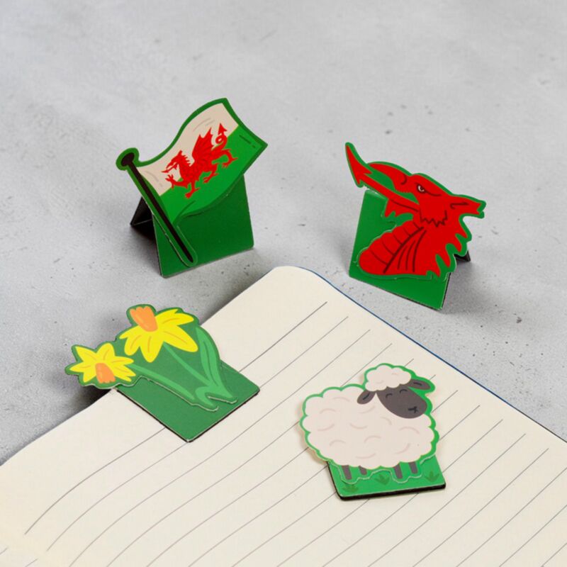 Welsh Dragon Wales (Cymru) Magnetic Bookmark Set