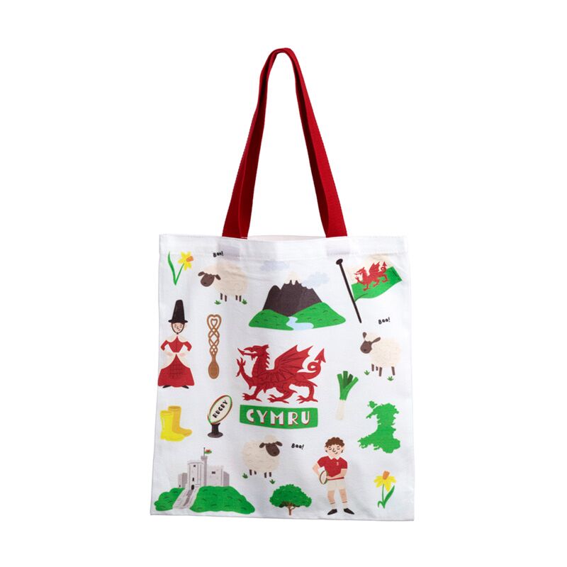 Welsh Dragon Wales (Cymru) Reusable Tote Bag