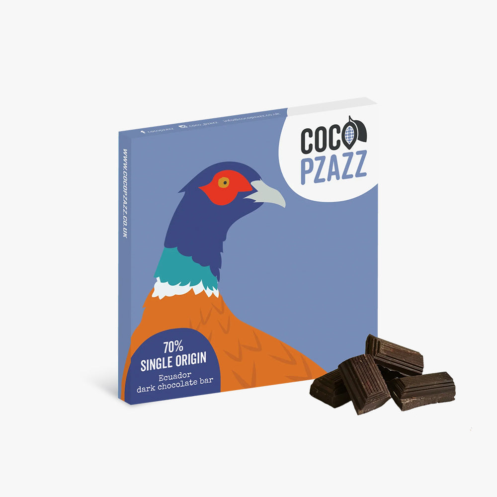 Coco Pzazz Fiddy & Mabel 70% Dark Chocolate Bar - 80g