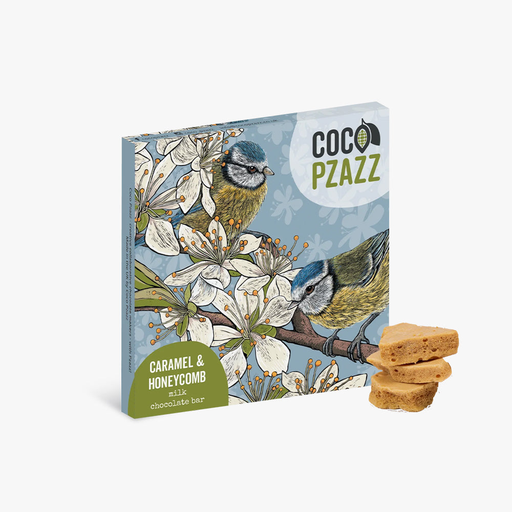 Coco Pzazz Fox & Boo Caramel & Honeycomb Milk Chocolate Bar - 80g