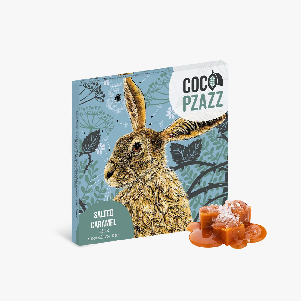 Coco Pzazz Fox & Boo Sea Salt Caramel Chocolate Bar - 80g