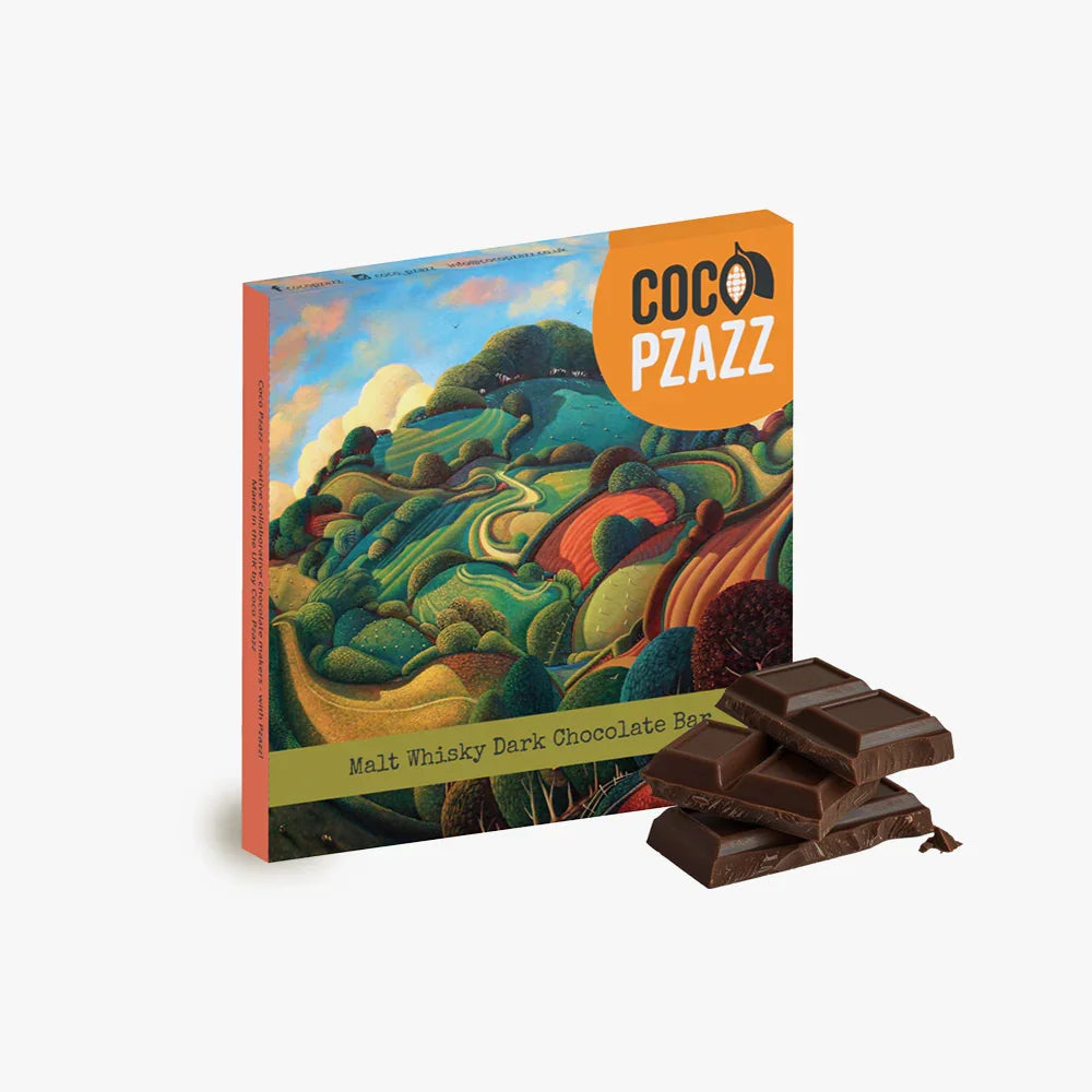 Coco Pzazz Jo March Malt Whisky Dark Chocolate Bar - 80g
