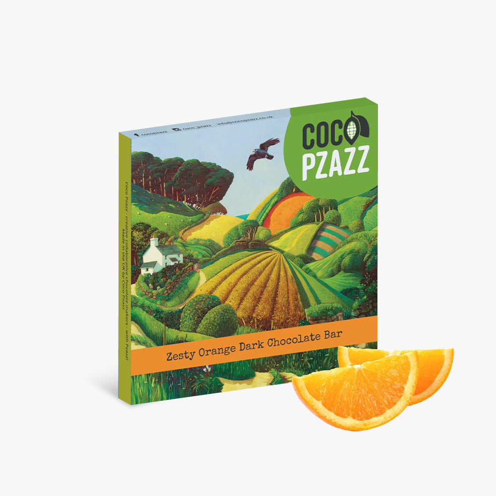 Coco Pzazz Jo March Zesty Orange Dark Chocolate Bar - 80g