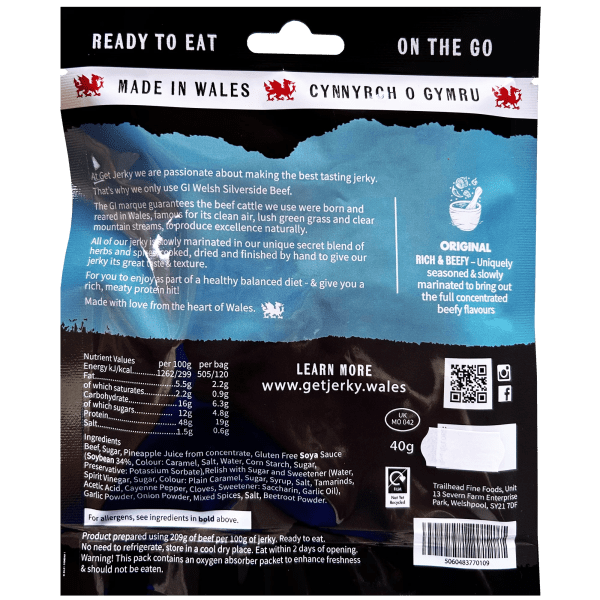 Trailhead Get Jerky Original Beef Jerky - 40g