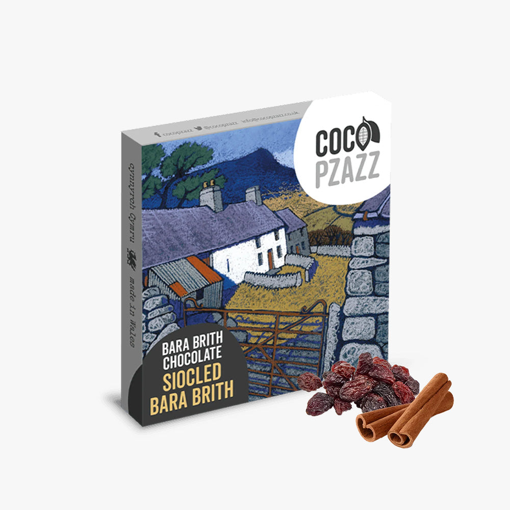 Coco Pzazz Siocled Bara Brith Bar Siocled Llaeth - 80g