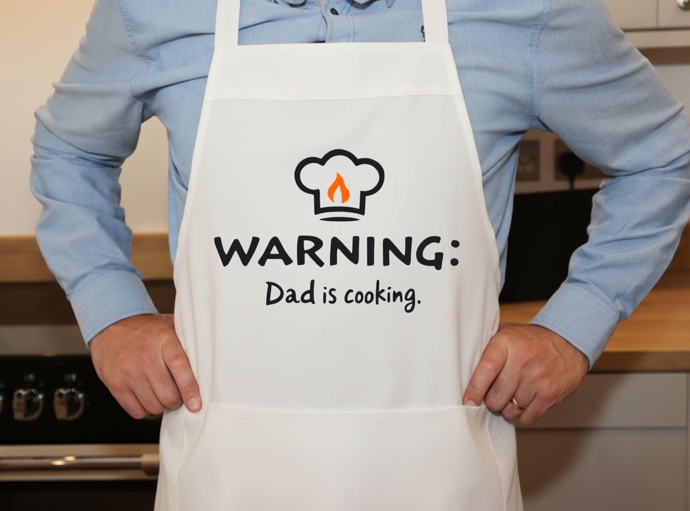Warning: Dad is cooking Apron