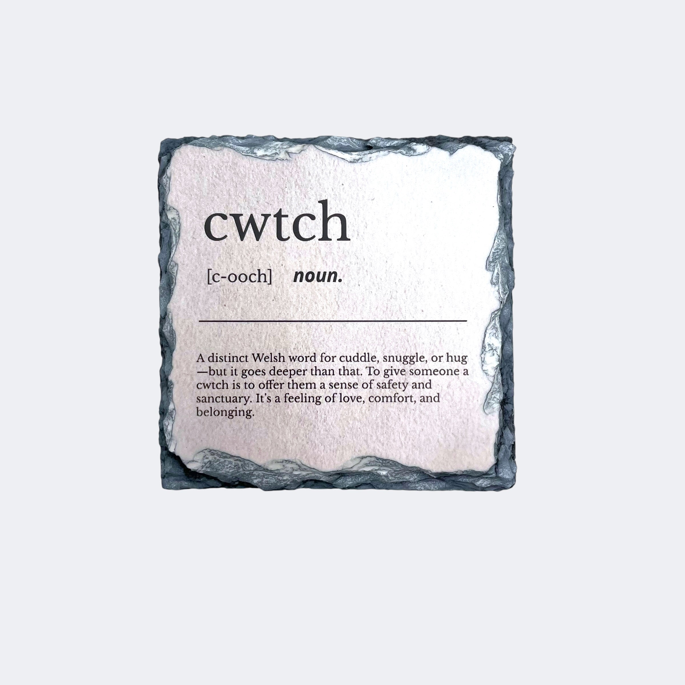 Set Coaster Llechen Disgrifiadol Enwau Cymraeg