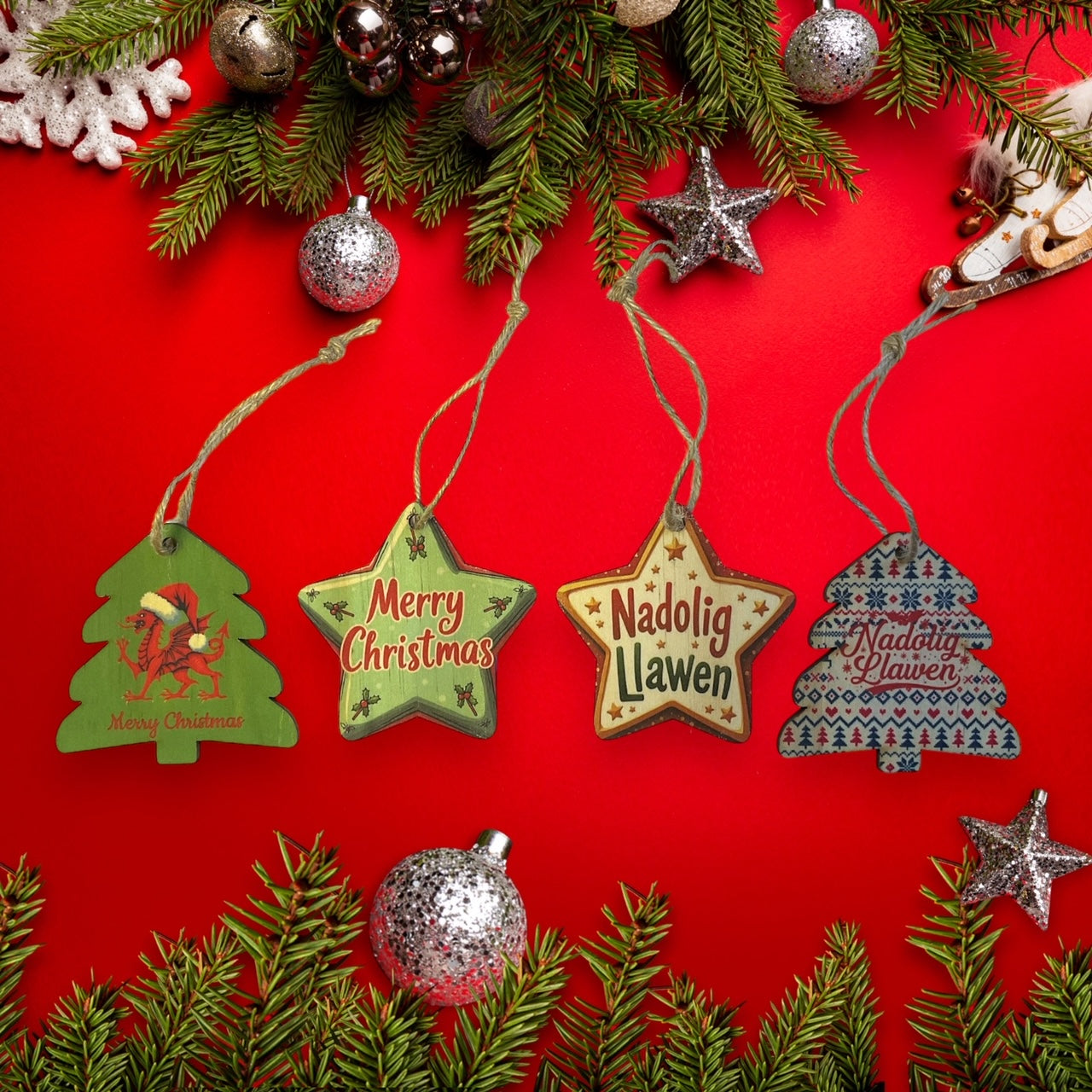 Christmas decorations - Set of Four - Gift set 1