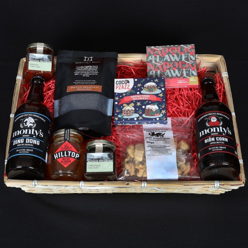 Christmas Ale & Beer Welsh Hamper - The Christmas Mid Wales Hamper Food & Drink Gift Set