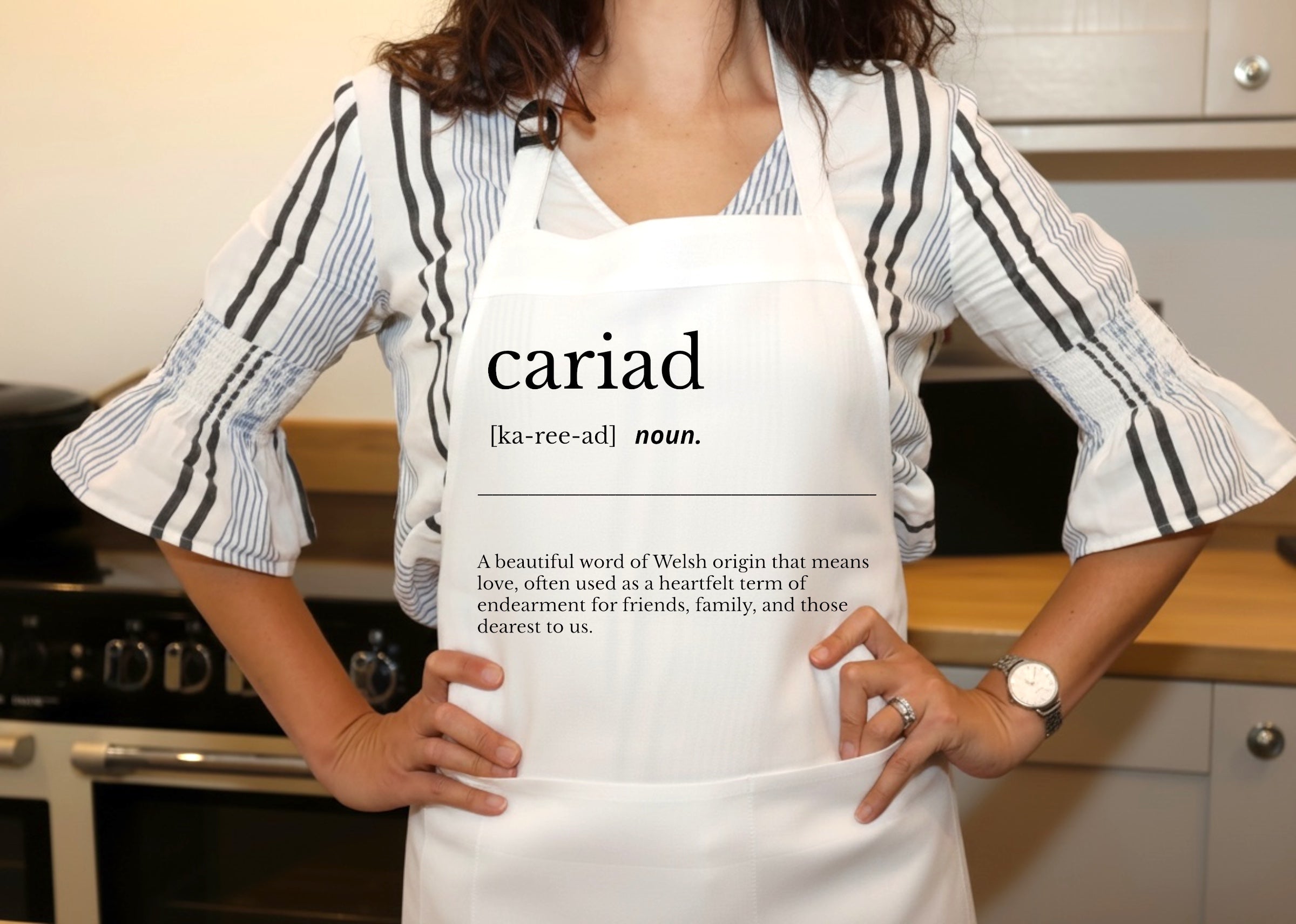 Cariad Welsh Noun White Apron