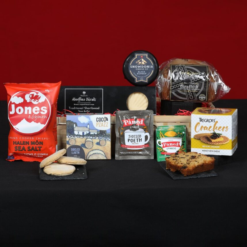 St. David's Day Welsh Hamper - Bara Brith, Biscuit and Tea Gift Set Food & Drink Gift Set
