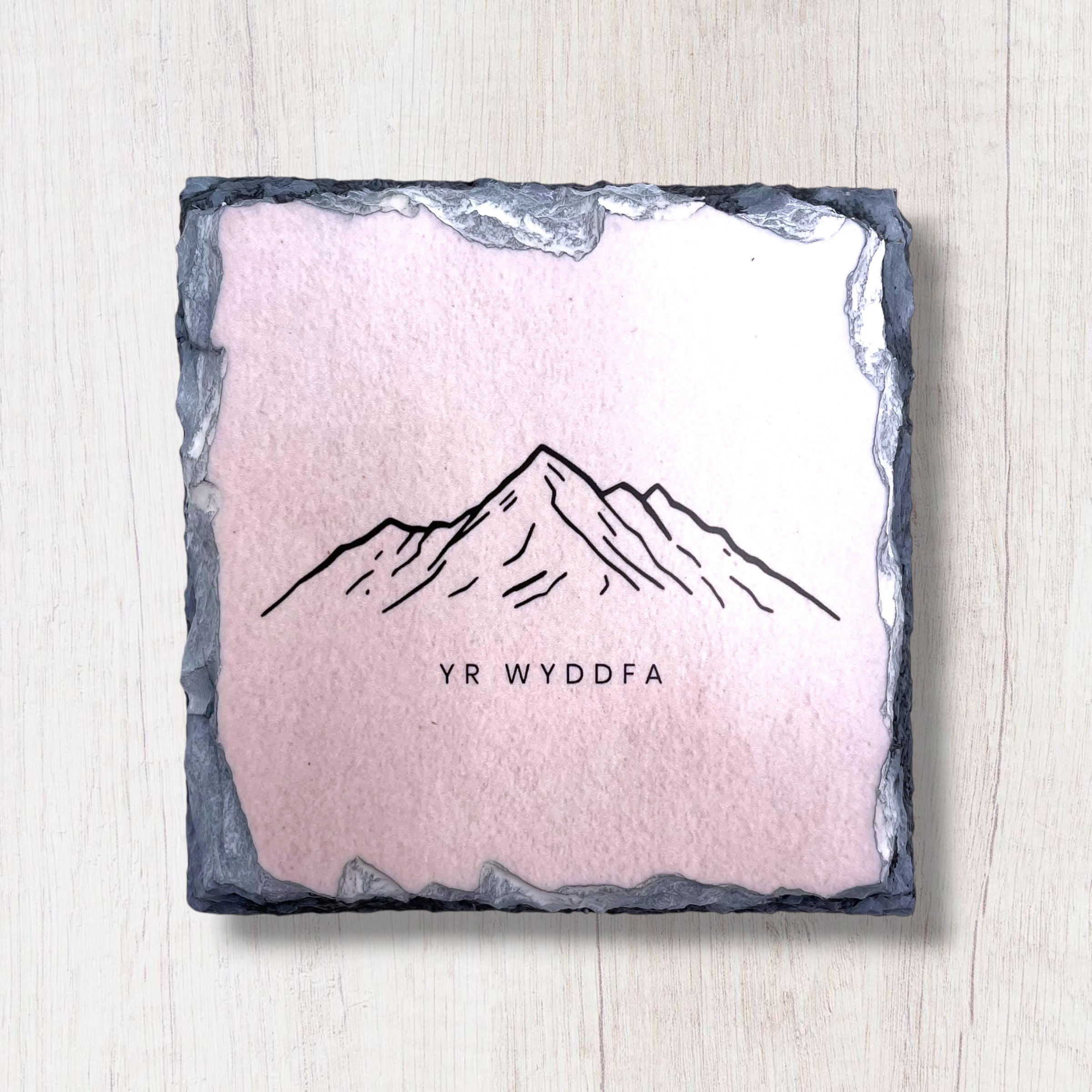 Three Welsh Peaks - Yr Wyddfa, Pen Y Fan, Cadair Idris Slate Coaster Set