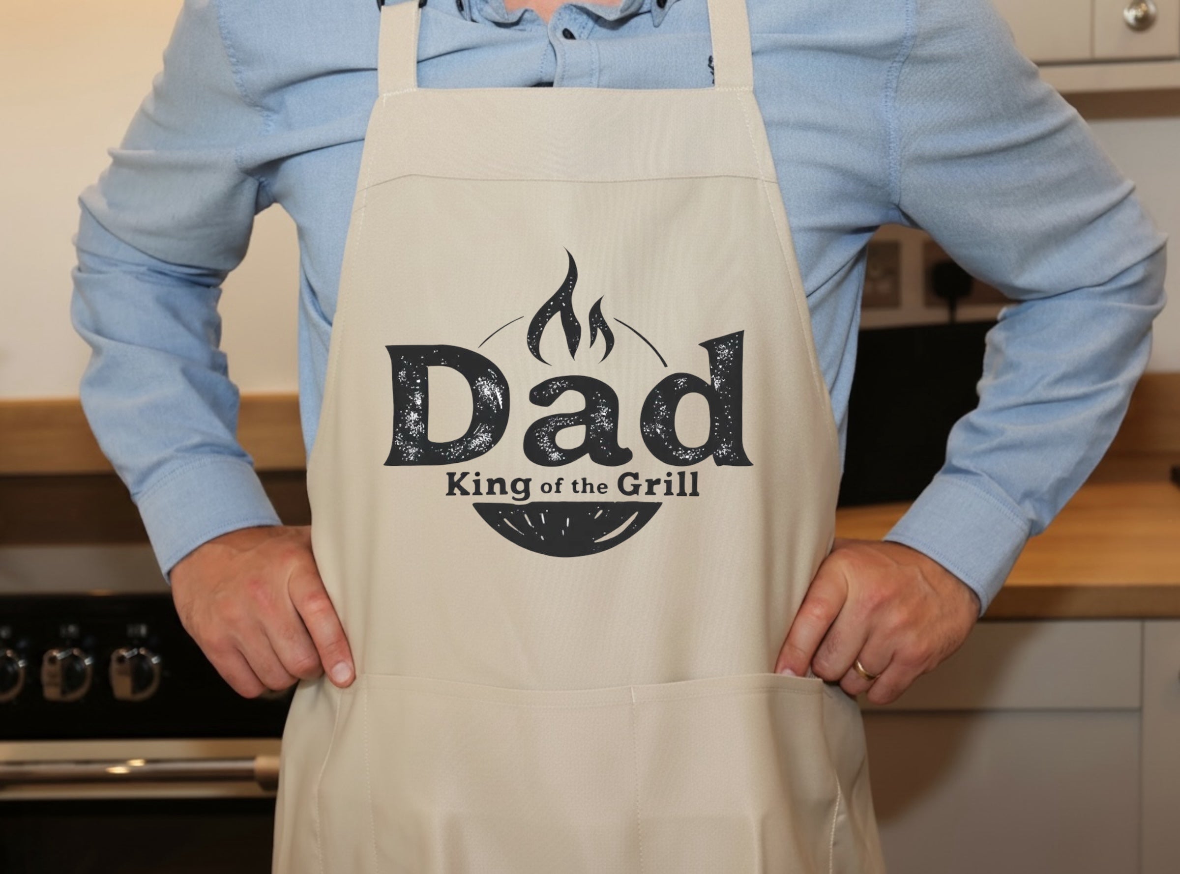 Dad - King Of The Grill Charcoal Apron