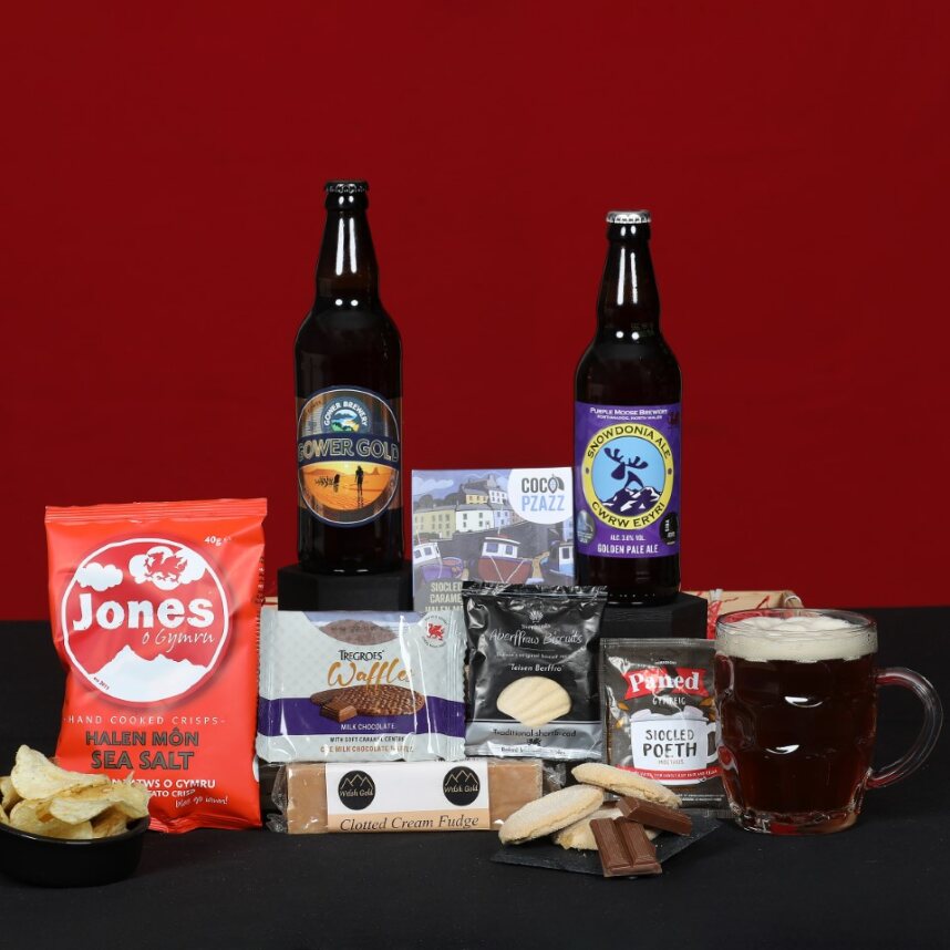 Welsh Hamper - Welsh Waffles, Chocolate and Beer Gift Box Food & Drink Gift Set