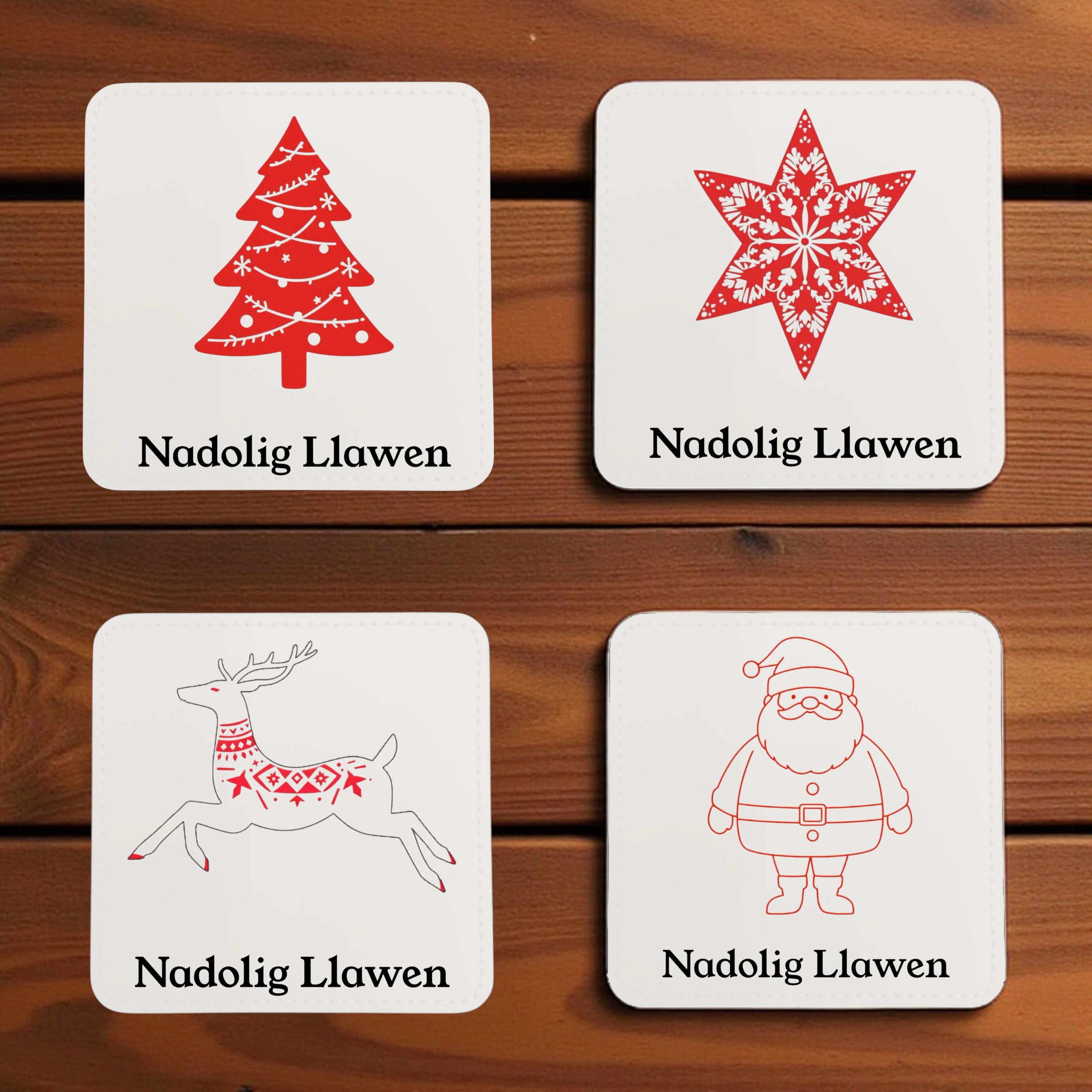 Nadolig Llawen Coaster Set