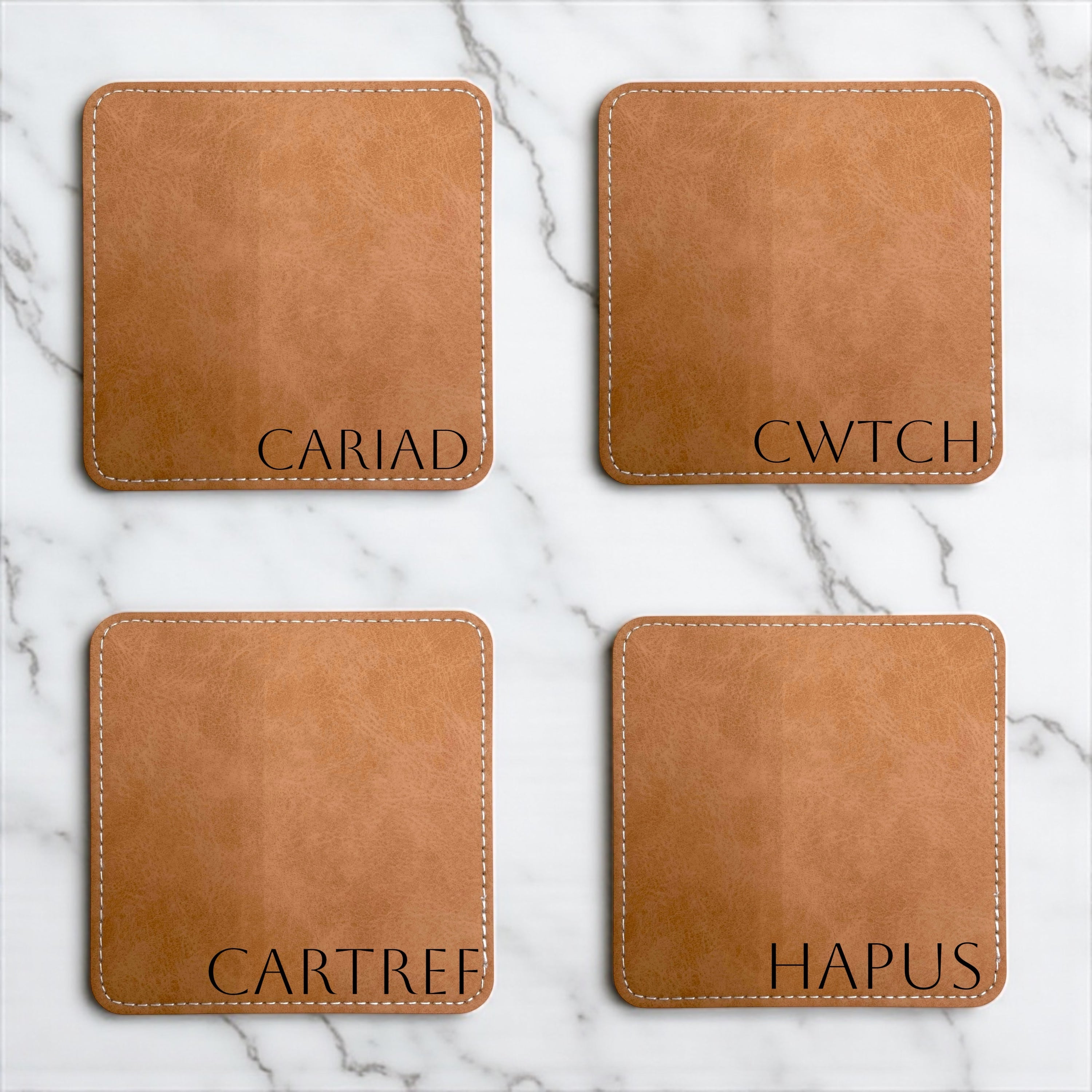 The Love Noun Coaster Set (Brown)