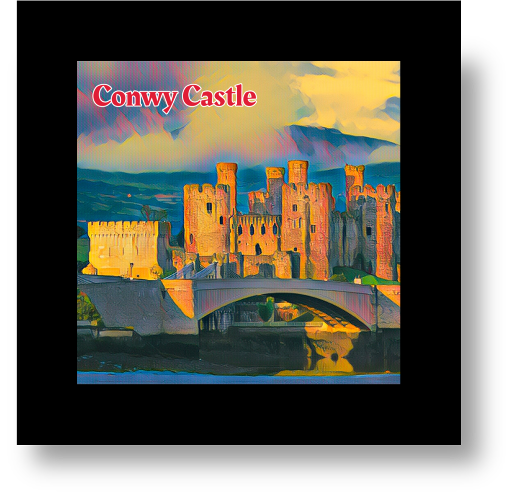 Vintage Travel – Conwy Castle Glass Coaster