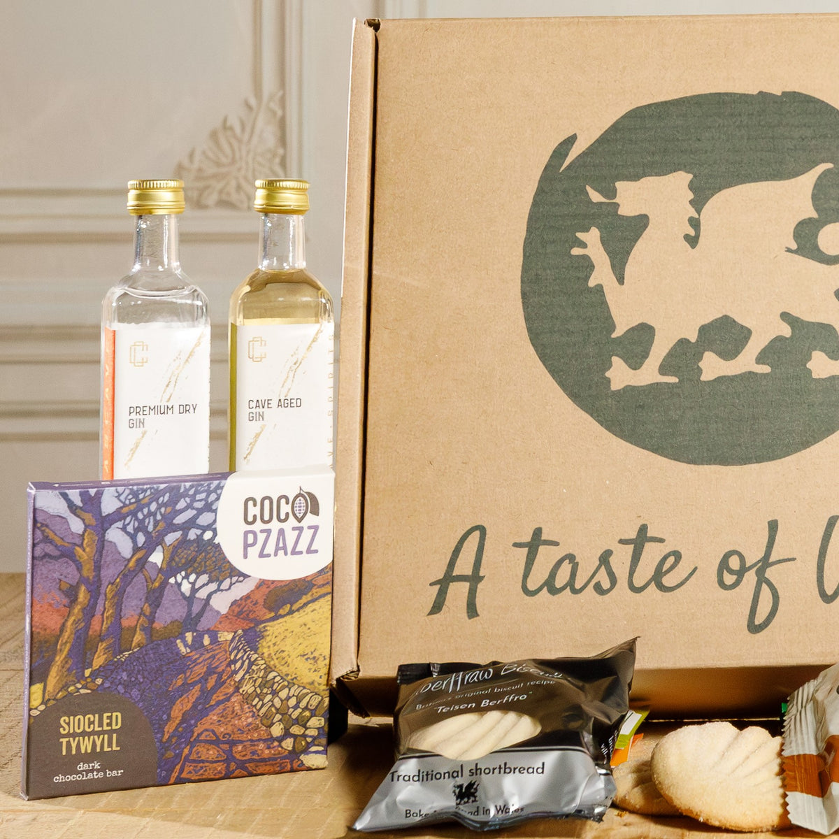 Welsh Hamper - Gin & Chocolate Hamper Food & Drink Gift Set
