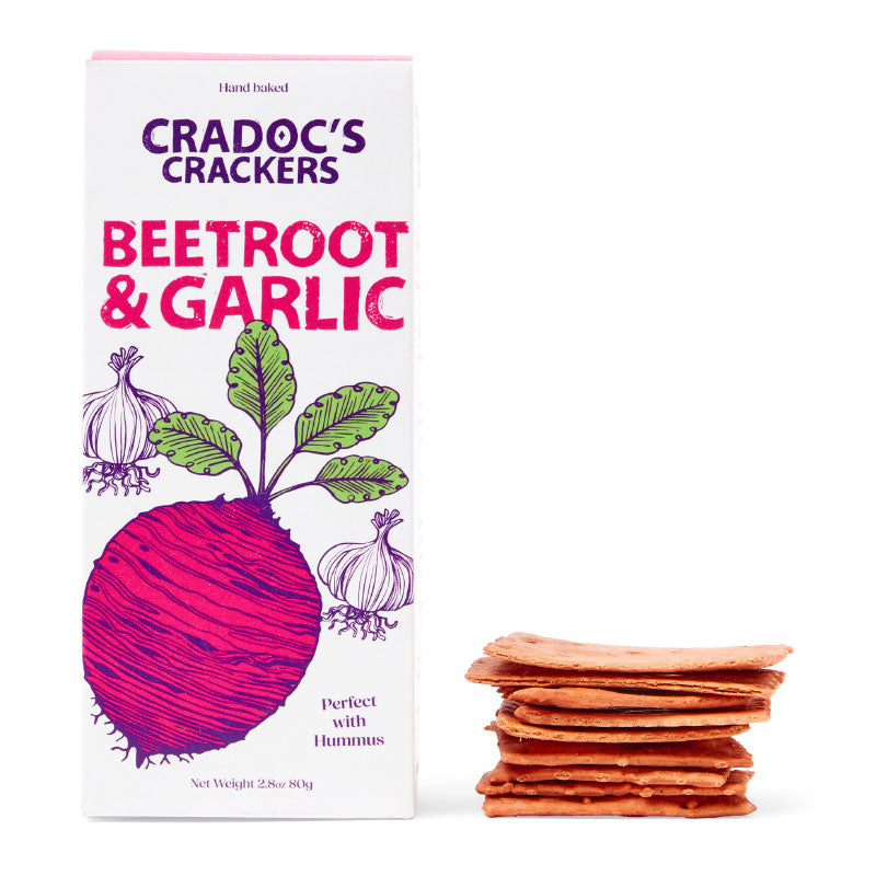Cradoc's Beetroot And Garlic Crackers