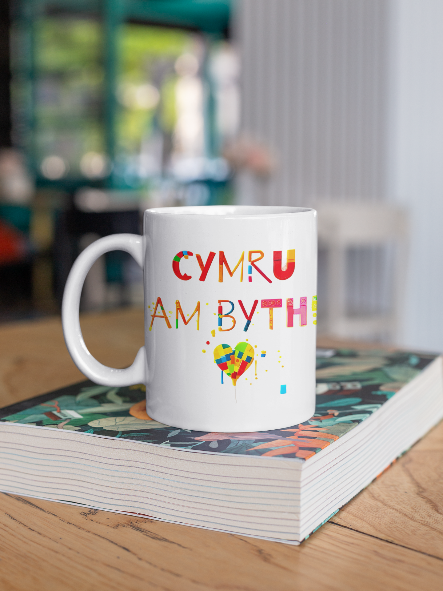 Cymru Am Byth Toy Block Heart Mug