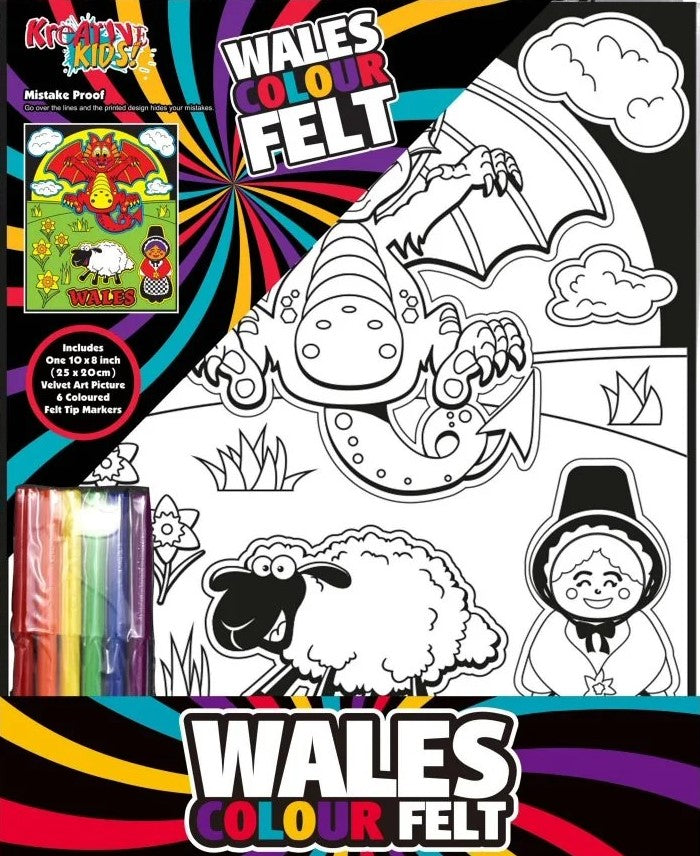 Plant Creadigol! Set Celf Ffelt Lliw Cymru