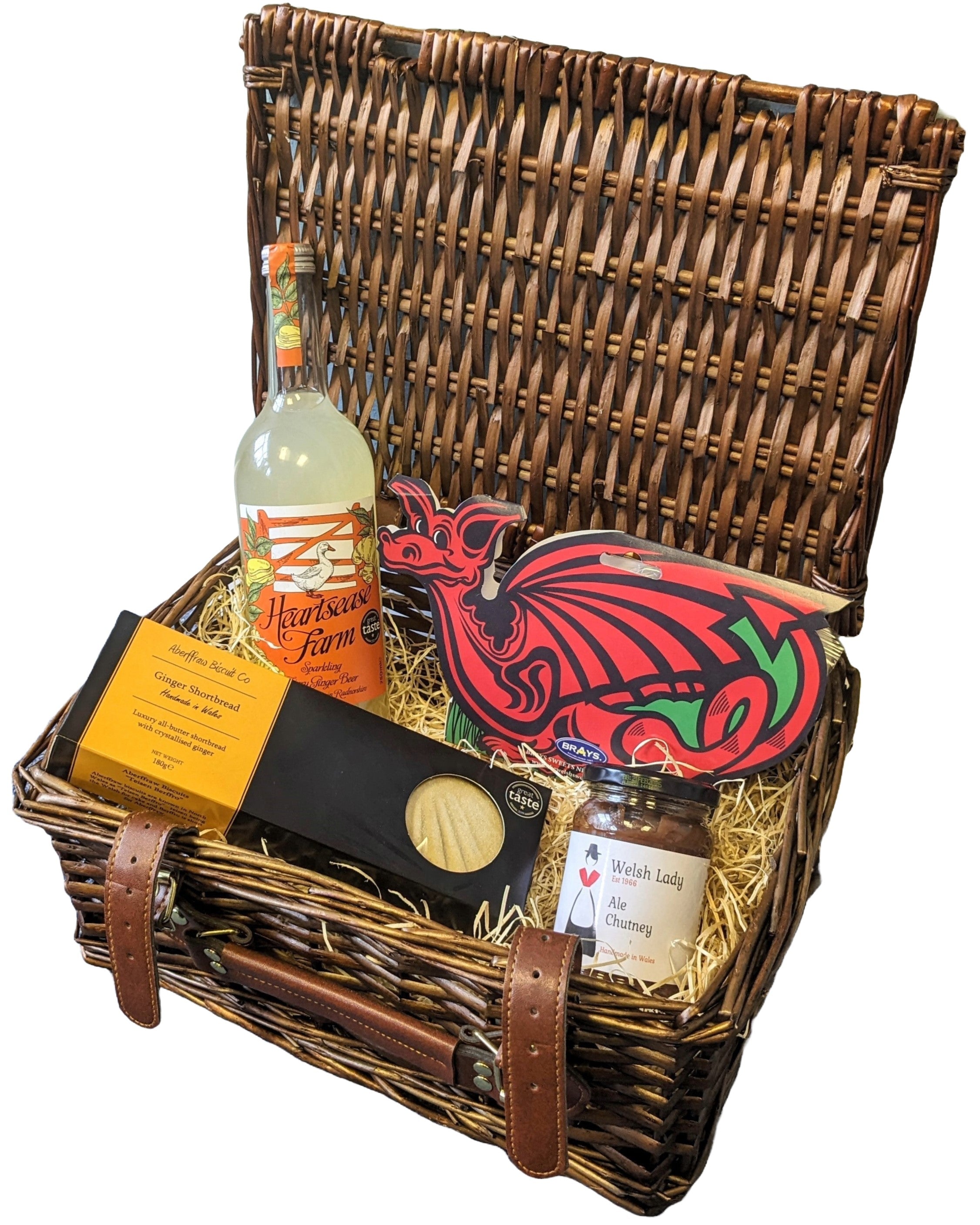 Welsh Hamper - Ginger Beer, Ginger Shortbread, Ale Chutney & Fudge