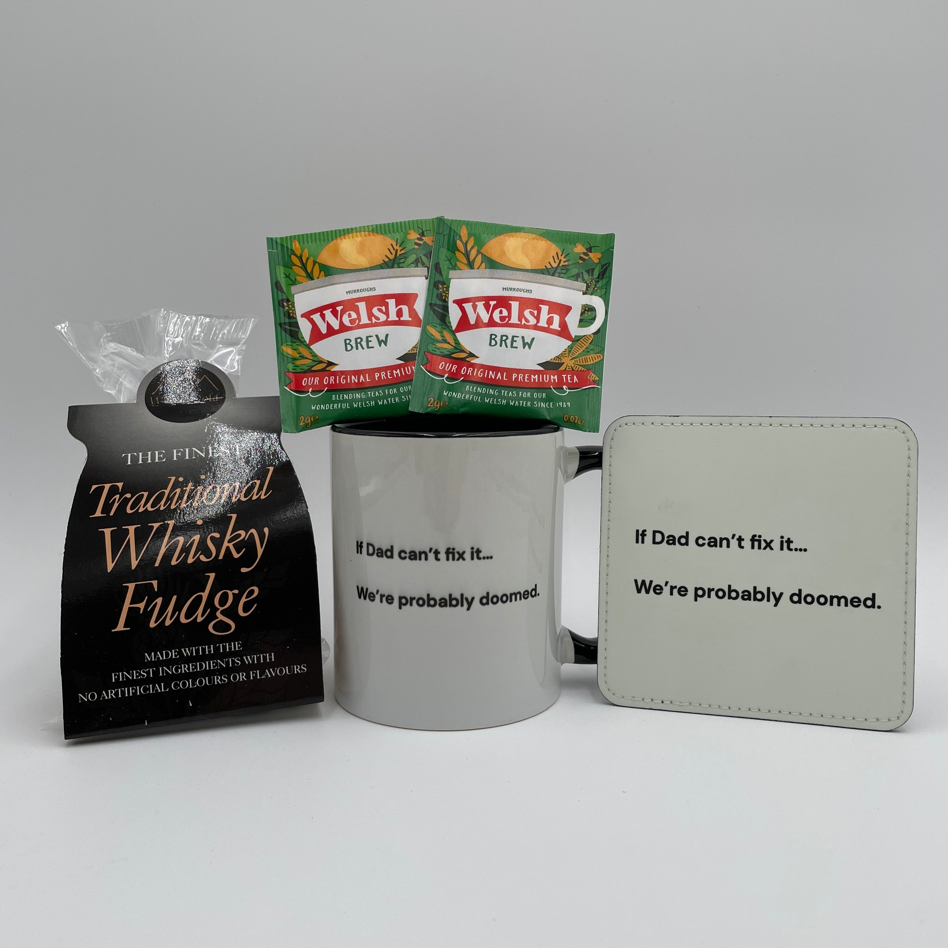 If Dad Can't Fix it….wer'e probably doomed Mug and coaster gift set