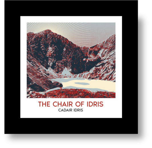 Cadair Idris Glass Coaster (Bilingual)